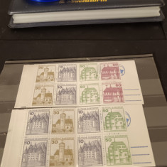 Lot 2 carnete cu 16 (2x8) timbre Germania (castele si cetati-1980), nestampilate