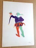 H221-I-AURORA POP-Acuarele personaje-Schite carton costume Teatru Papusi Timisoara- 1950-1970- Pictor scenograf-Cumnata primului Prefect de Timis.