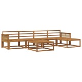 vidaXL Set de canapele de exterior 6 pcs natural Lemn Solid de Acacia 3382507