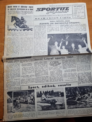 sportul popular 13 iunie 1961-calarie,tir,haltere,tenis foto