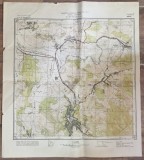 HARTA MILITARA A REGIUNII ZALAU , 1957 SCARA 1 : 25.000