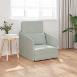 Canapea Pat 2 &icirc;n 1 Gri Deschis 65x80x83 cm Catifea