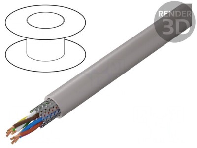 Cablu UNITRONIC LiHCH TP 4x2x0,14mm2 LSZH 60V Gri-Bej foto