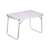 Masa pliabila camping, 80 x 60 x 70 cm, aluminiu, maner de transport