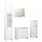 Set mobilier de baie, 4 piese, alb, lemn prelucrat