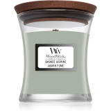 Woodwick Smoked Jasmine lum&acirc;nare parfumată cu fitil din lemn 85 g