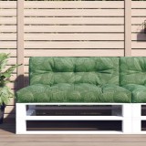VidaXL Pernă de paleți, model frunze, 120x40x12 cm, textil