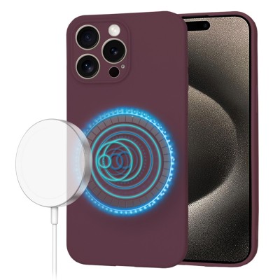 Techsuit - SoftFlex MagSafe - iPhone 15 Pro Max - Plum Red foto