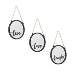 Set Oglinda decorativa, 25 cm, Cu mesaj, 3 piese, ATU-080837, Oem