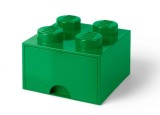 Cutie depozitare LEGO 2x2 cu sertar, verde