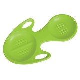 Sanie copii dubla din plastic verde, usoara si rezistenta pentru zapada