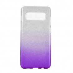 Husa SAMSUNG Galaxy S10 - Luxury Shining TSS, Argintiu/Violet foto