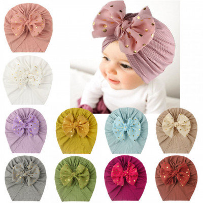 Caciulita tip turban cu fundita din tulle aplicata (Marime Disponibila: 3-6 foto