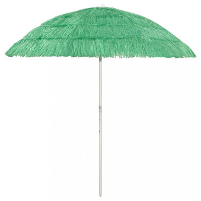 Umbrelă de plajă Hawaii, verde, 240 cm foto