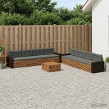 Cumpara ieftin Set de canapele de exterior 9 buc. 8-Locuri Natural si Antracit