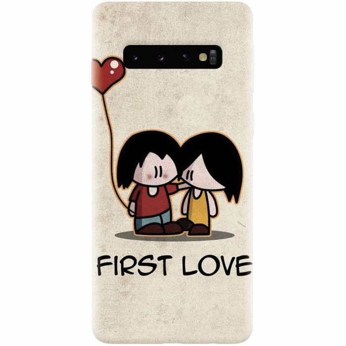 Husa silicon pentru Samsung Galaxy S10 Plus, First Love Great Lock Screen