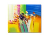 Cumpara ieftin Tablou abstract pictat manual birou, living, hol, Calatorie spatiala, 60x50cm ulei pe panza, gata de expus pe perete