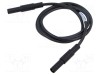 Cablu de măsurare Hirschmann 16A 1m mufă banană 4 mm negru