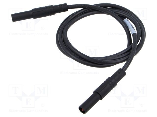 Cablu de măsurare Hirschmann 16A 1m mufă banană 4 mm negru