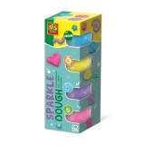 Plastilina Stralucitoare 4 Culori, SES Creative