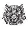 Sticker decorativ Leu, 55 cm, negru, PVC autocolant, perete/tavan, rezistent la lumina