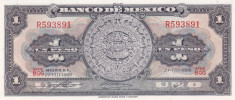 Bancnota Mexic 1 Peso 1969 - P59k UNC foto