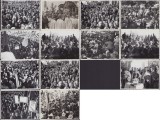211S Lot de 13 poze de la una dintre marile manifestații antirevizioniste din Oradea anilor 1930