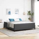 Cumpara ieftin Cadru de pat cu saltea Gri inchis 180 x 200 cm tesatura