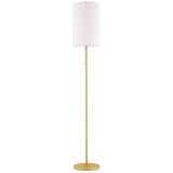Lampadar HOMCOM Auriu, Abajur din In, Dulie E27, Otel, Design Elegant, Lumina Calda, Pentru Living