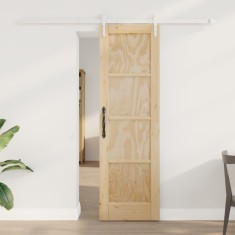 Ușa Glisantă vidaXL cu Set de Echipamente 61x198.5 cm Lemn Masiv de Pin, Ușa Interioară vidaXL &#039;ORKDAL&#039;61x198.5 cm Lemn Masiv de Pin