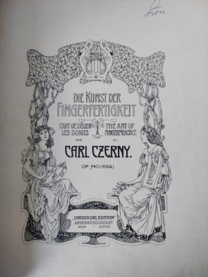 Partitura veche pian: Studii Carl Czerny OP. 740 (699) - nr. 17-24 foto