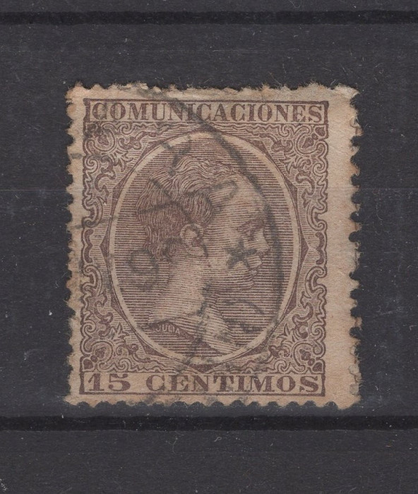 Spania - Regele Alfonso XIII 1889, 15 c stampilat