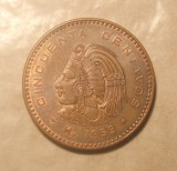 MEXIC 50 CENTAVOS 1959 UNC MONEDA MARE SI FRUMOASA