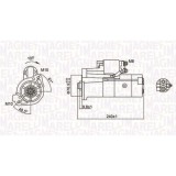 Electromotor Mitsubishi Pajero 2 (V3 W, Pajero 3 (V7 W, Pajero 4 (V8 W, Pajero 4 Van (V9 , 2.8 TD (V46W, V26W), 3.2 DI-D (V68W, V78W), 3.2 DI-D 4WD (, Magneti Marelli