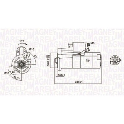 Electromotor Mitsubishi Pajero 2 (V3 W, Pajero 3 (V7 W, Pajero 4 (V8 W, Pajero 4 Van (V9 , 2.8 TD (V46W, V26W), 3.2 DI-D (V68W, V78W), 3.2 DI-D 4WD ( foto