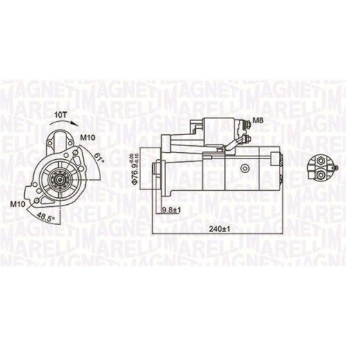 Electromotor Mitsubishi Pajero 2 (V3 W, Pajero 3 (V7 W, Pajero 4 (V8 W, Pajero 4 Van (V9 , 2.8 TD (V46W, V26W), 3.2 DI-D (V68W, V78W), 3.2 DI-D 4WD (