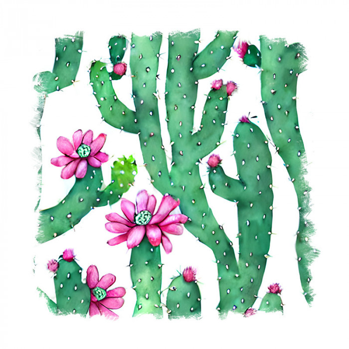 Sticker decorativ, Cactus, Verde, 55 cm, 9296ST