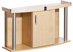 Birou pentru acvariu COMFORT 120x40x67 cm DIVERSA - ARCUTI FRONTAL - NUCA foto