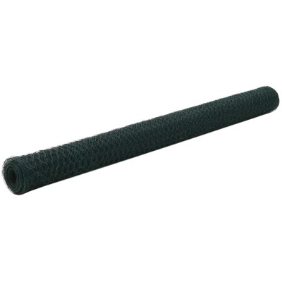 vidaXL Plasă de s&amp;acirc;rmă găini, verde, 25 x 1,5 m, oțel cu &amp;icirc;nveliș PVC 143261 foto