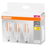 Bec LED Osram Basic E27 6,5W 2700K lumina calda, Multipack