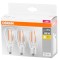 Bec LED Osram Basic E27 6,5W 2700K lumina calda, Multipack