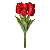 Cumpara ieftin Buchet Lalele artificiale verzi rosii 10x10x32 cm