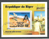 Niger 1979 Space, overprint, perf. sheet, used P.015, Stampilat
