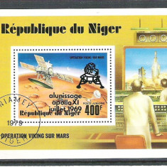 Niger 1979 Space, overprint, perf. sheet, used P.015