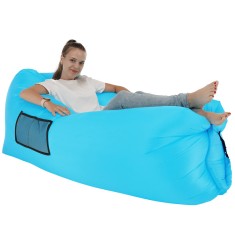Puf gonflabil albastru Lebag 70x240 cm
