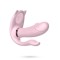 Vibratoare cu telecomanda - Crushious Fritz Triplu Stimulator cu Vibratii cu Telecomanda Roz Deschis Vibrator Purtabil pentru Joaca pe Strada