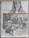 Alice - Afis Romaniafilm coproductie Polonia-Belgia-UK 1982, cinema Epoca de Aur