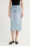 Levi&#039;s fusta jeans HR BACK SLIT SKIRT midi, creion, 001VH