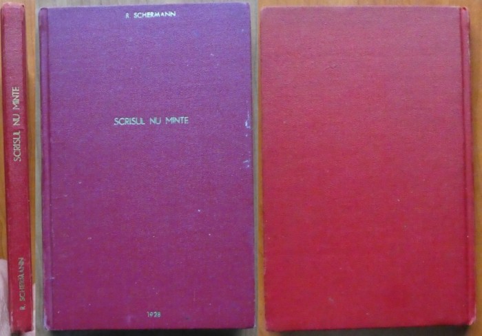 Rafael Schermann , Scrisul nu minte , 1928 , Psihografologie