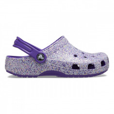 Saboti Crocs Toddler Classic Glitter Clog Mov - Neon Purple/Multi